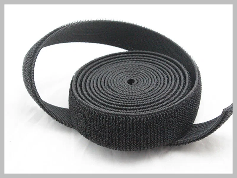 Strong Black Elastic velcro Fasteners Strap,hook & loop tape self adhesive For Bandages