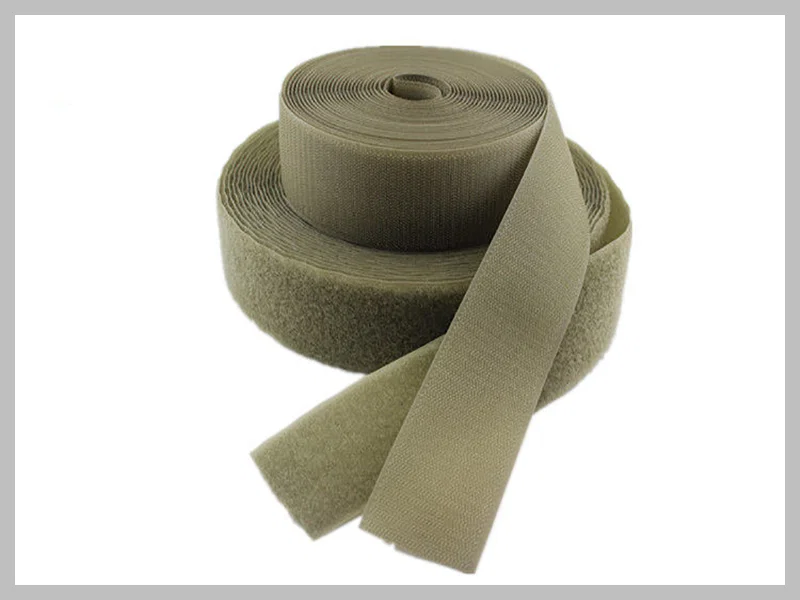 Nylon Padded Straps Double Sided Hook And Loop velcro dictionary self adhesive Beige Colour