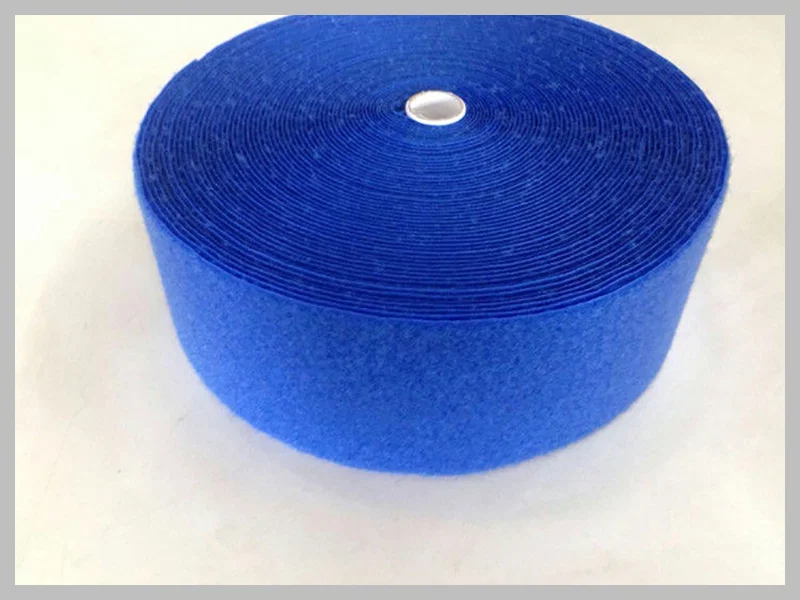 Blue Hook and loop fasteners velcro usa nh, 50mm Nylon Loop Fabric 25meters per roll