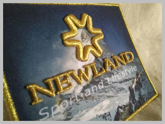 3D Raised Logo Woven Custom Embroidered Patches Sew On Cloth Badges