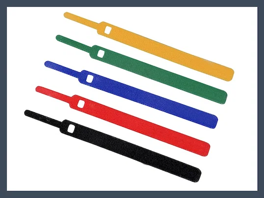 China made pin type hook and loop cable tie,colours