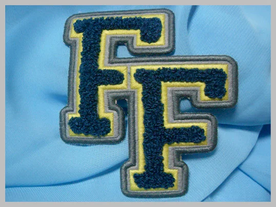 Eco-Friendly Towel Felt Custom Sew On Embroidered Patches / Garment Ac