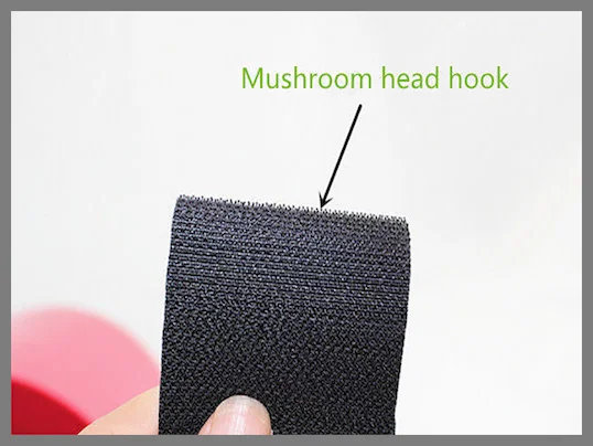 Magic Stock Mushroom Head hook and loop tape fasteners,Black Colour