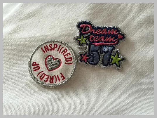 Metal Thread Custom Embroidered Patches Sew On Cloth Badges Nice Desig