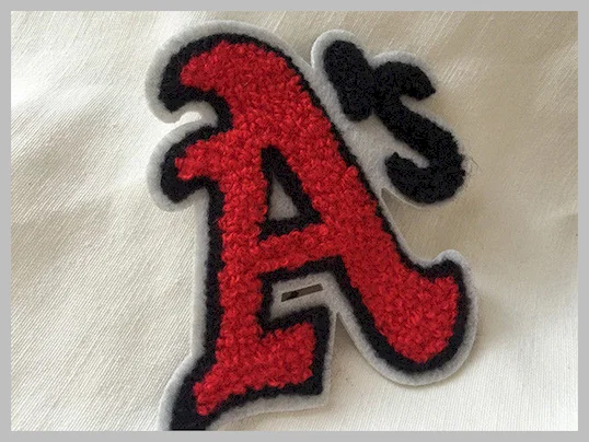 Personalized Embroidered Number Patches , Iron On Embroidered Letter P