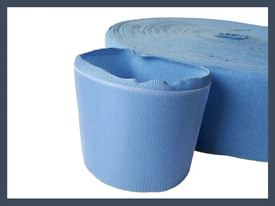China Supply 100mm Back to Back Hook and Loop Cable Ties - Sky Blue