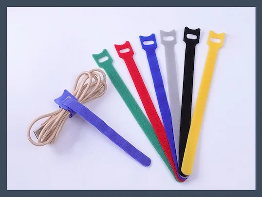 T type self-adhesion left hand thread cable tie, colours