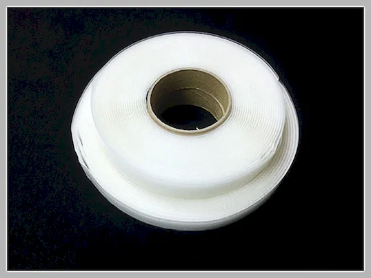 White Self-Adhesive Sew On Hook and Loop Tape 38mm